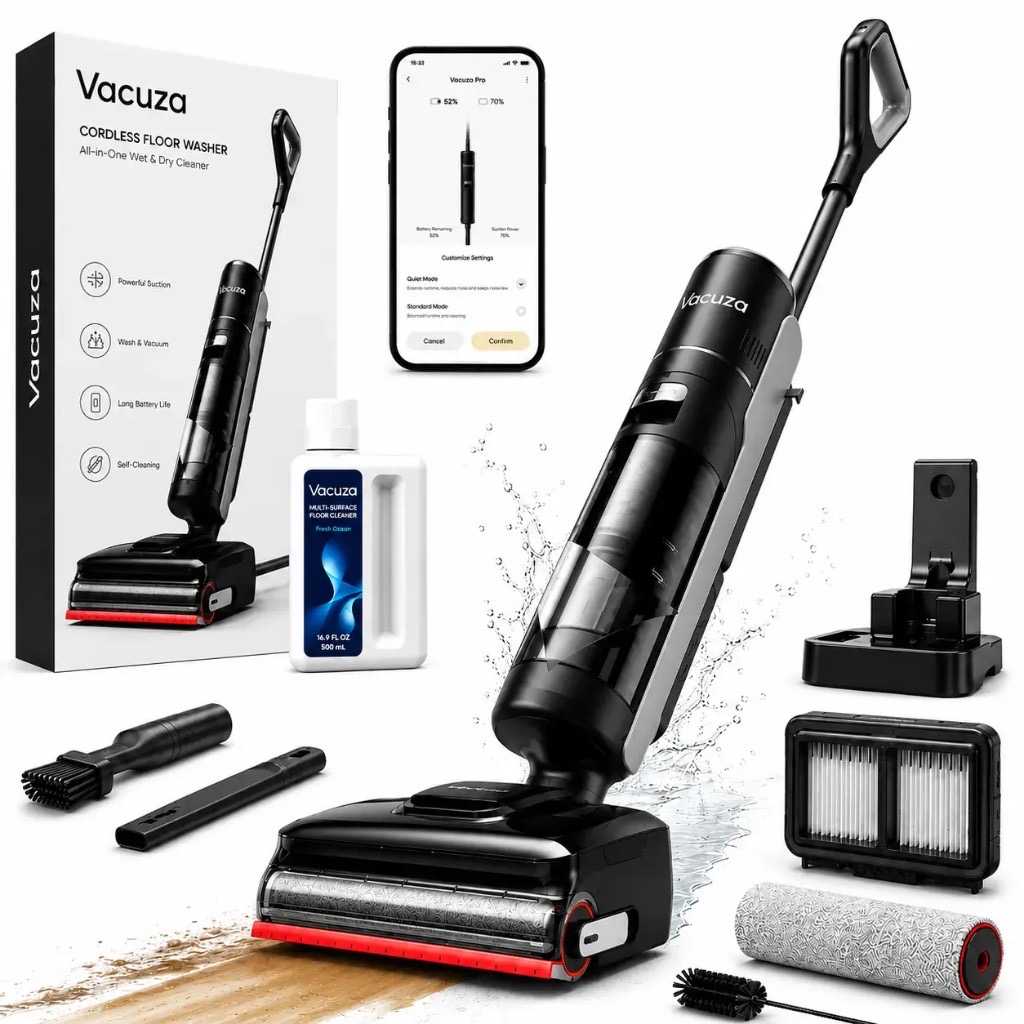Vacuza cordless wet-dry vacuum mop